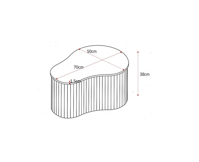 Salontafel Nomi | 70 cm