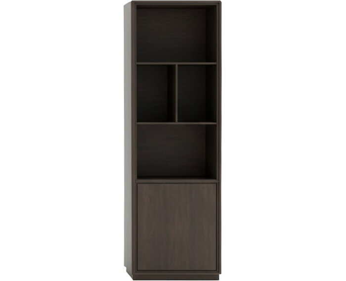 Bellagio Cinewall - Tv-boekenkast - Eikenfineer - Dark chocolate bruin - 300x42x215 cm