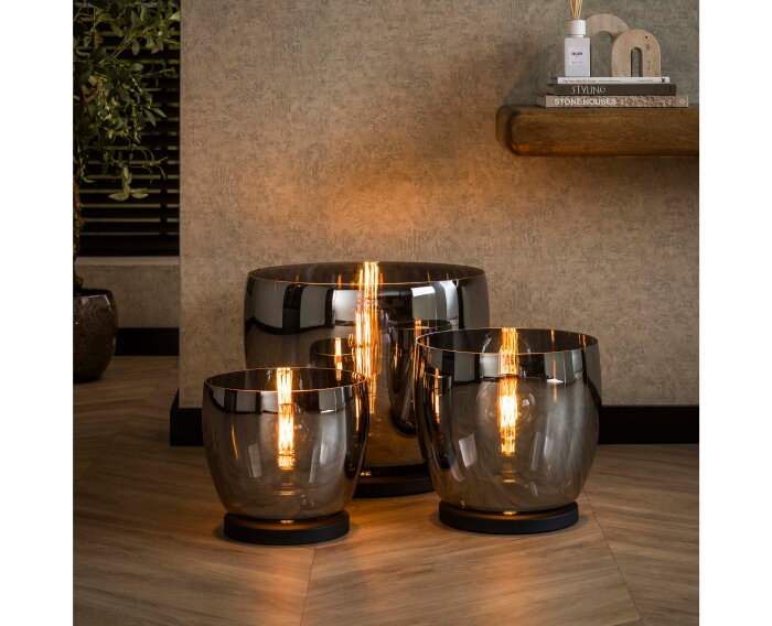 Vloerlamp UP XXL - Smoke grey glas