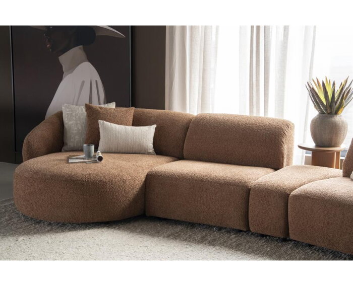 SEVN Marit modulaire hoekbank Yarra Nougat - 411x130 cm - Zelf samen te stellen
