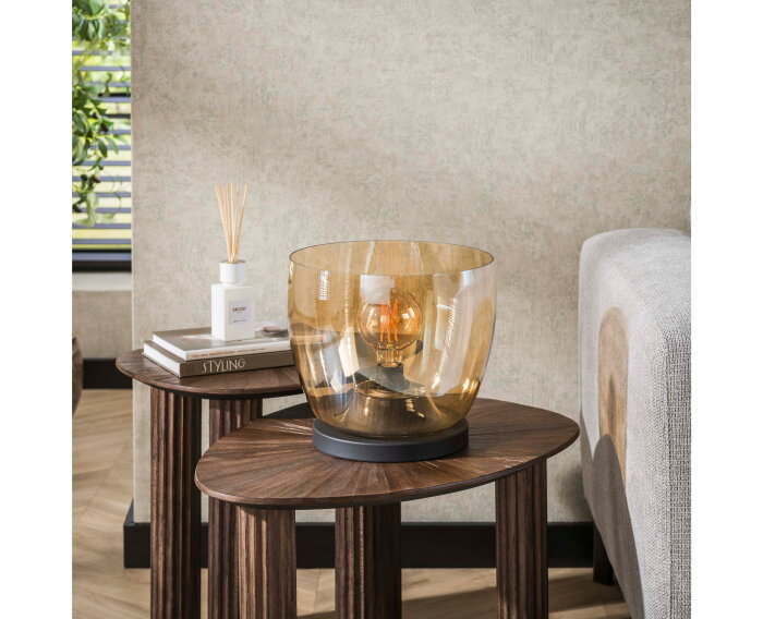 Vloerlamp UP L - Amber color glas