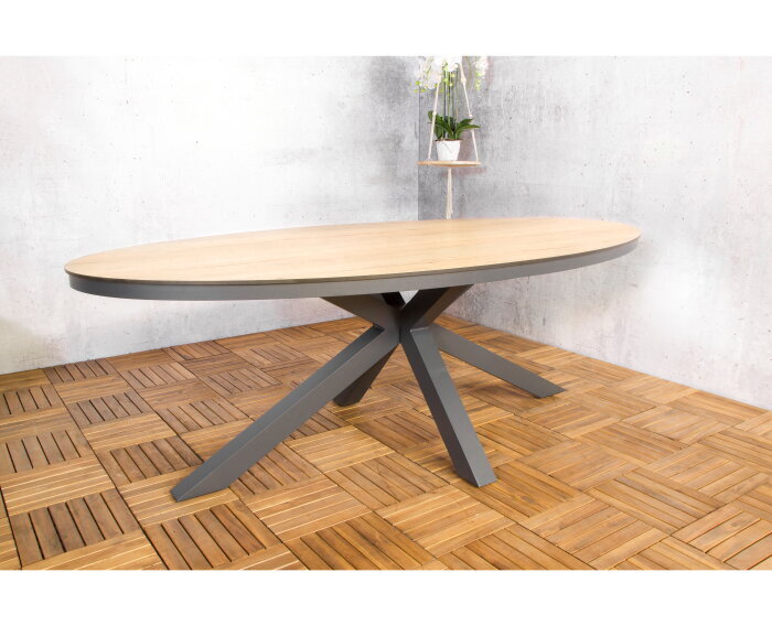 Brescia oval HPL  dining table 220x