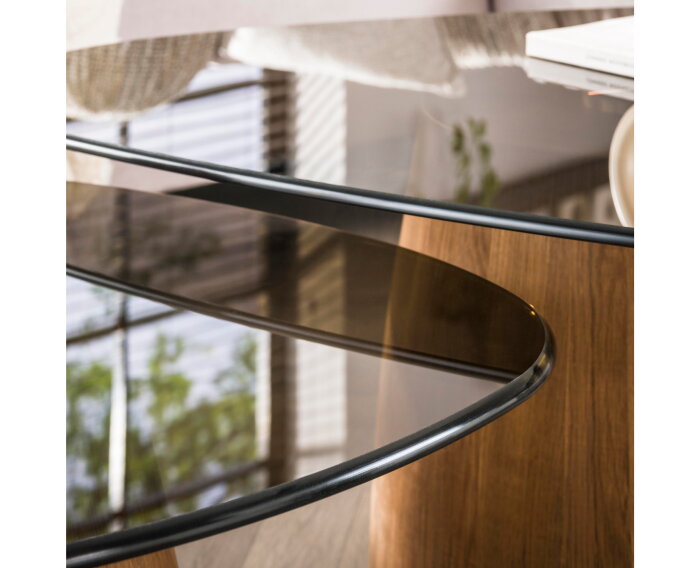 Salontafel Tinto driehoekig glas set van 2 - Brons glas