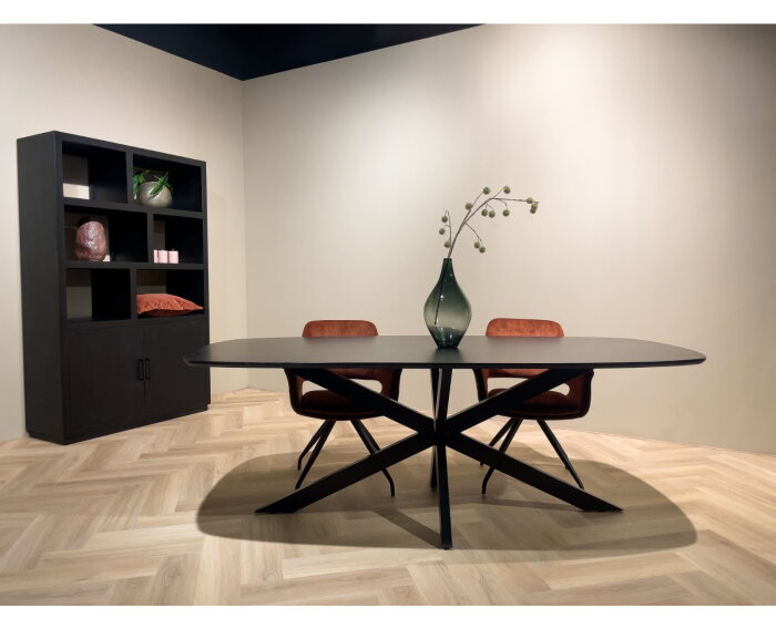 Eettafel Jesper Deens ovaal 210cm | Zwart