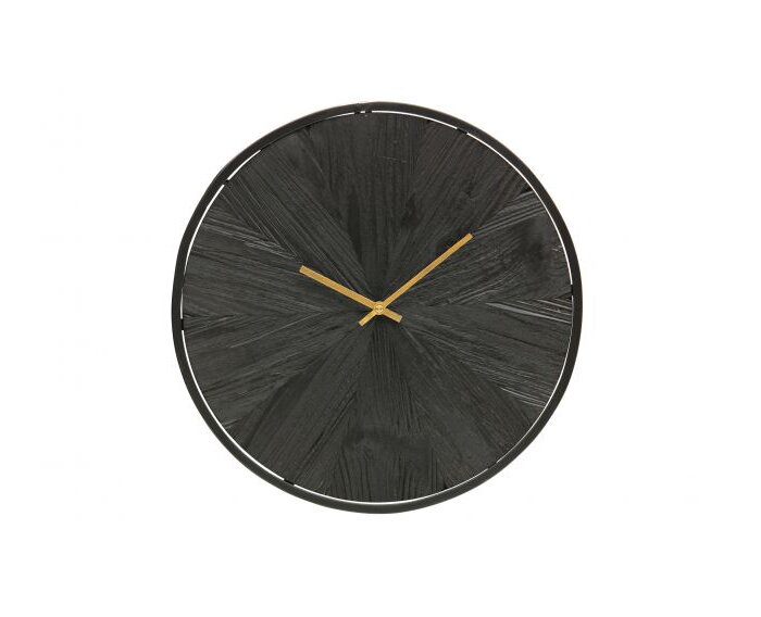 Valentino, ronde wandklok zwart met gouden wijzers,42 cm diameter!