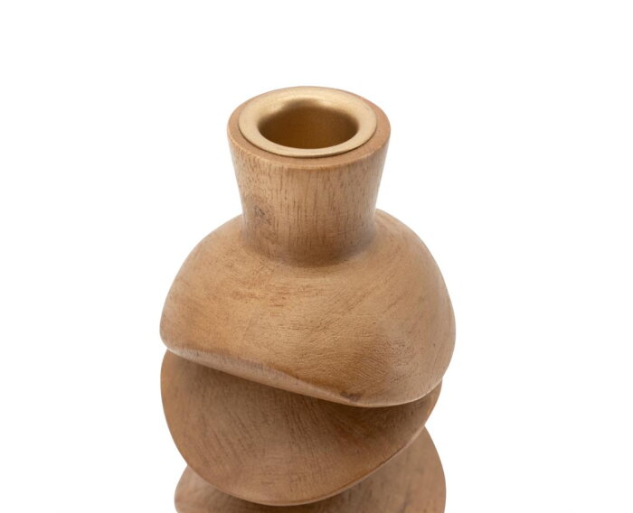 Candle holder Kasane small - bruin | BY-BOO