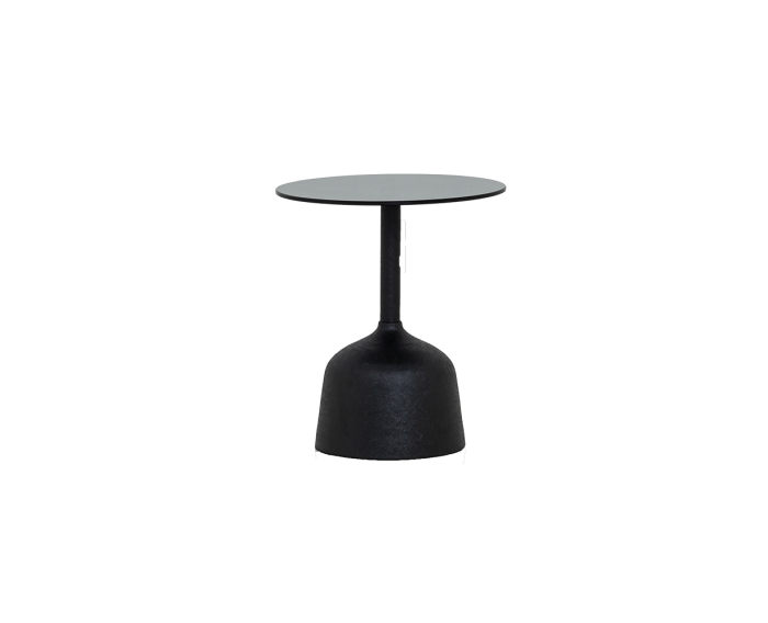 Elba sidetable small 40x40x43 KD black glass
