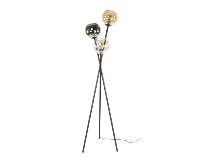 Vloerlamp 3L multi globe - Artic zwart