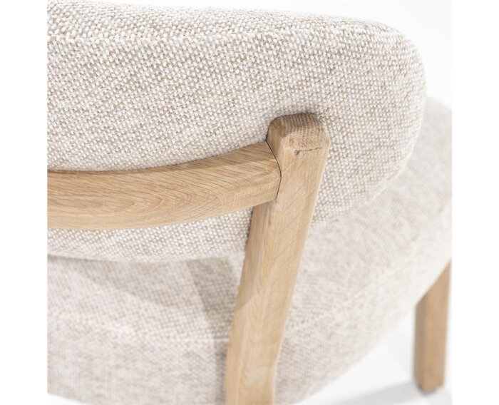 Fauteuil Mikky naturel - taupe | Eleonora