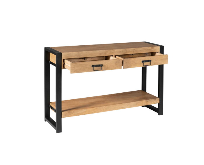 Sidetable Britt 120 cm mango metaal - Naturel | Meubelplaats