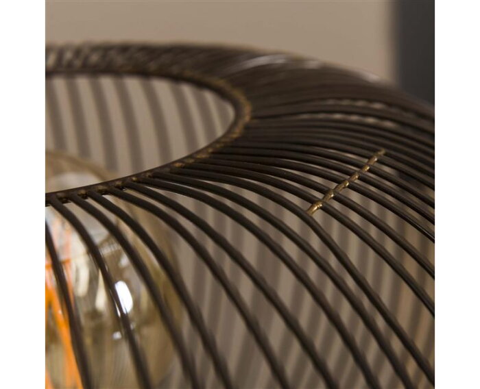 Tafellamp copper twist - Zwart nikkel