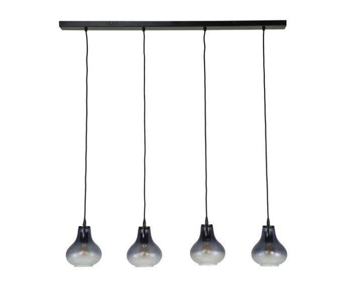 Hanglamp 4L kegel glass - Grijs