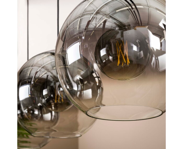 Hanglamp 3L bubble shaded - Oud zilver