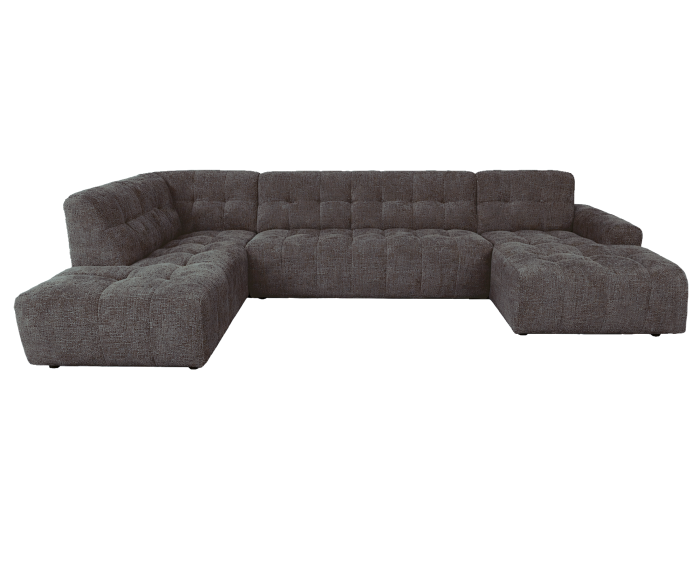 Memphis Chaise R - 3-seater - Ottoman L - Haga 16 charcoal