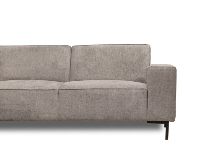 Hoekbank Riva Beige - Glow 4 &ndash; Ottomane Links &ndash; 262x195 cm