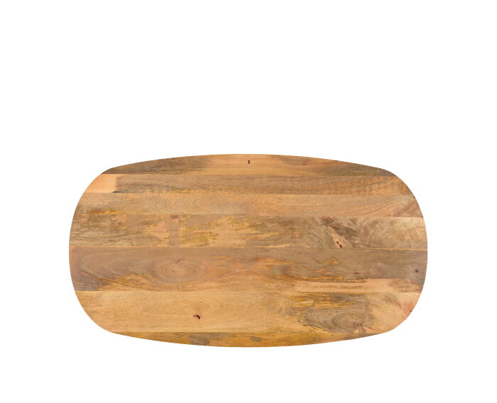 Salontafel Deens Ovaal Runa met Houten Onderstel 130