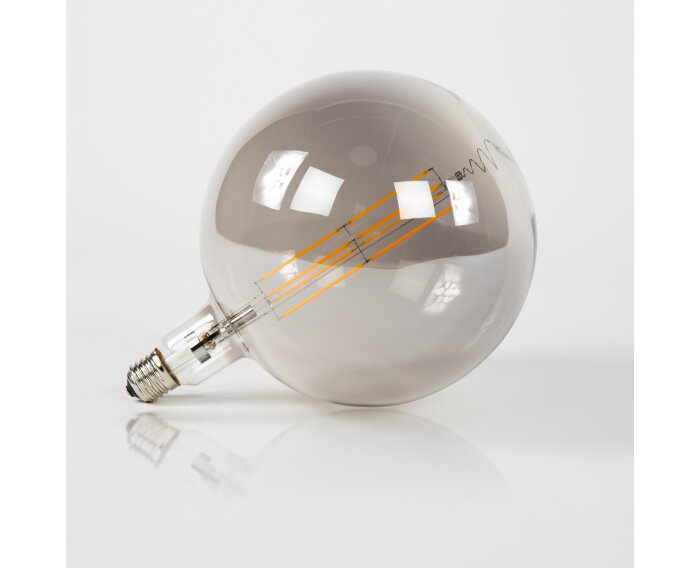 Ledlamp Rond Smoke Grey (G200) | E27 8W