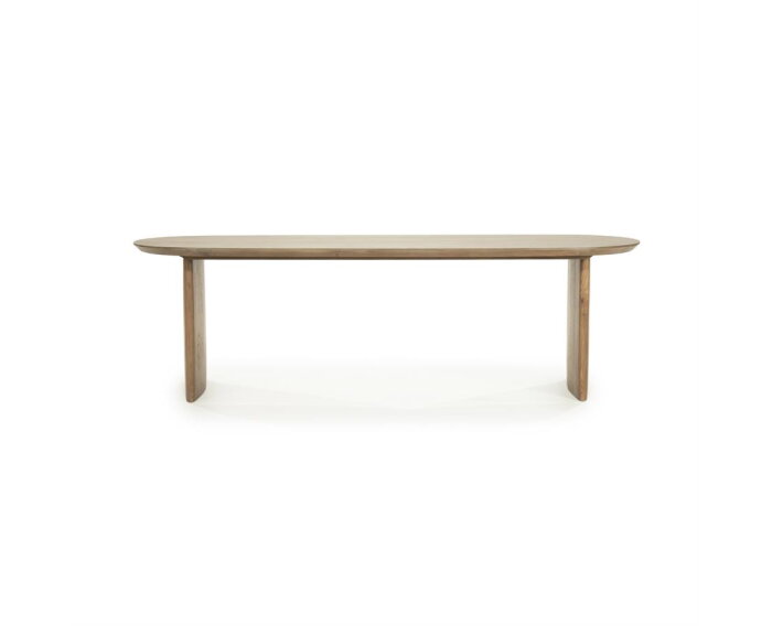 Eleonora Dex eettafel Deens ovaal eiken 250x100 cm - bruin - Japandi