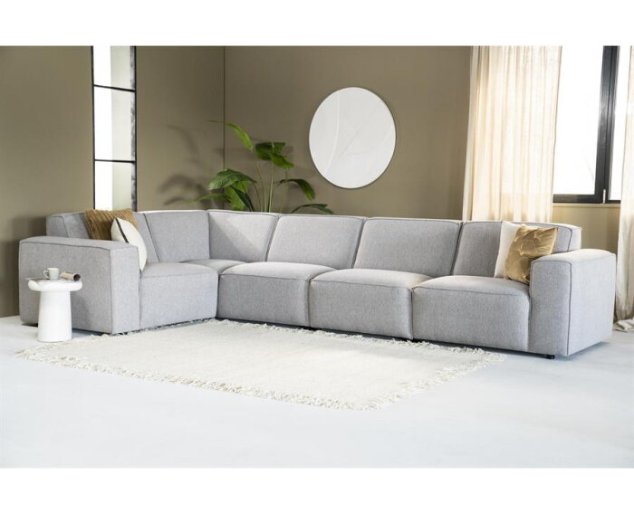 SEVN Amarillo modulaire hoekbank - Leaf steel - 365&times;175&times;82 cm - Stel jouw ideale hoekbank samen