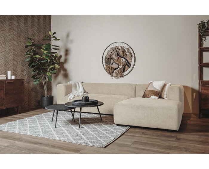 Glasgow 2 5-AL + Chaise R - Enjoy 100 Cream