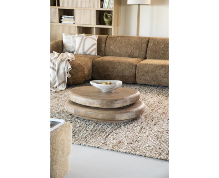 Salontafel Kabo draaibaar 100x80cm - Lichtbruin | BY-BOO