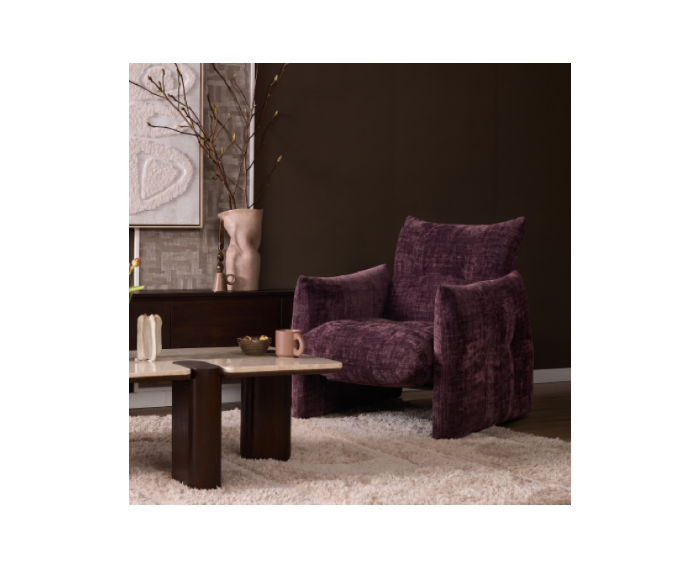 Fauteuil Lois Aubergine