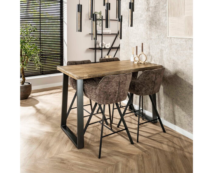 Bartafel Trape massief mango 135x70cm - Naturel