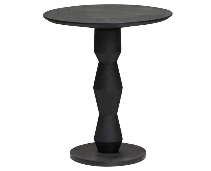 Bijzettafel Brunello GeoPillar rond 50cm - zwart | Tower living