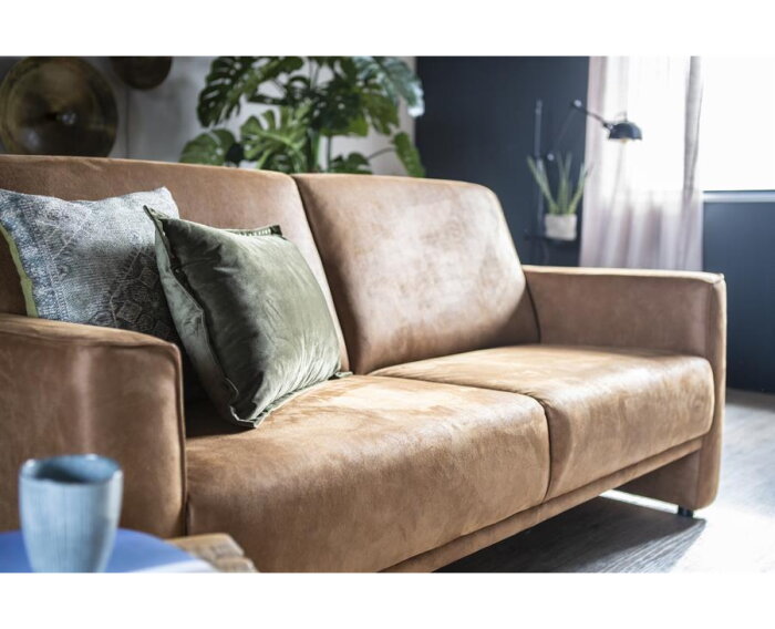 SEVN Liz modulaire bank - 3-zitsbank Bull Cognac - 187x87 cm - zelf samen te stellen