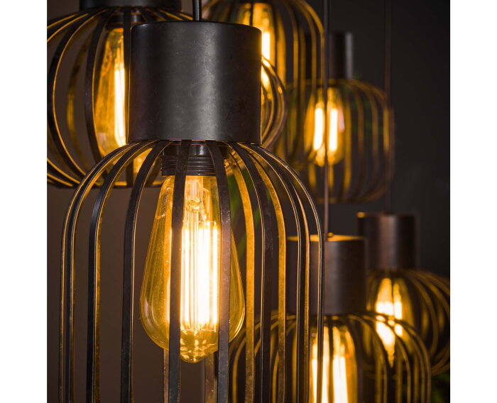 Hanglamp 3+3 mix metal - Charcoal