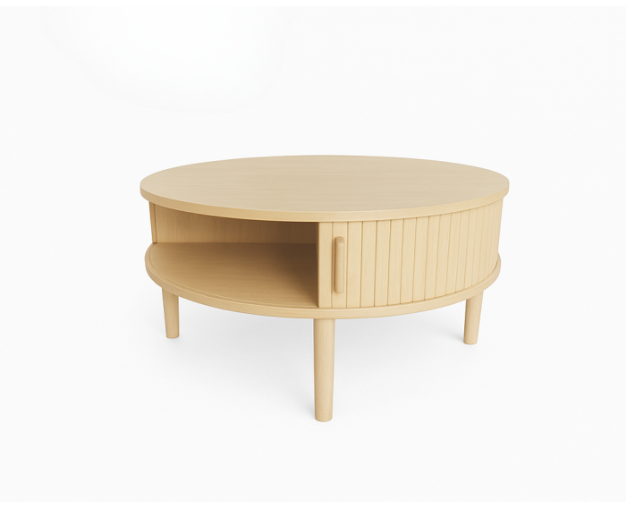 Salontafel META rond eikenhout Ø85 CM - Naturel
