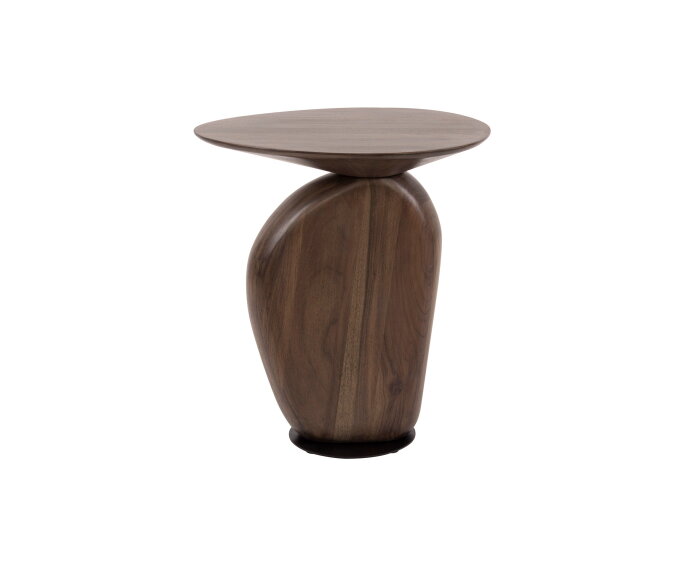 Bijzettafel art solid - Massief acaciahout - glaze bruin - 45x36x50 cm - Japandi