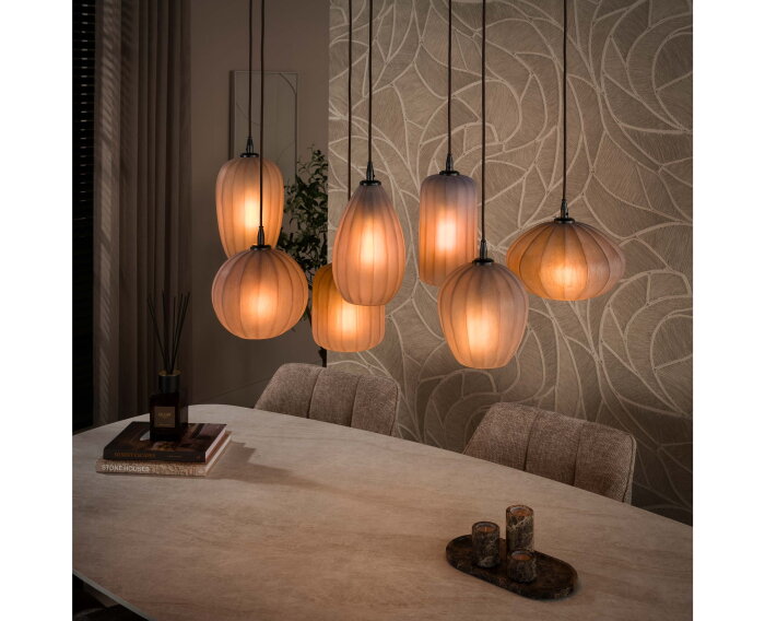 Hanglamp Altura 4+3L - Sienna bruin-frosted