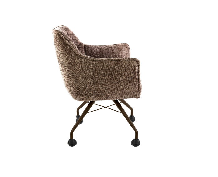 Armstoel Raster wieltjes VPE2 - Hoven champagne - brons