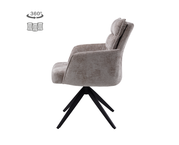 Tower Living Rosora Armstoel - HZ6068-04 beige (draaibaar)
