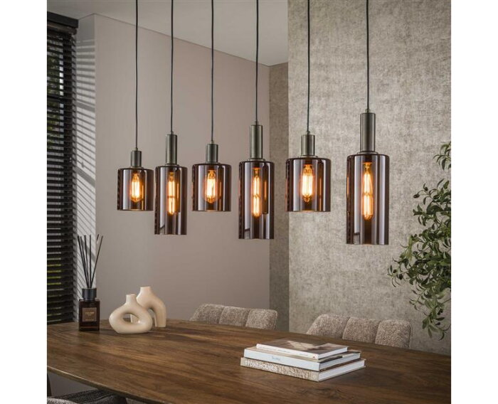 Hanglamp 6L Sepiora - Sienna brown