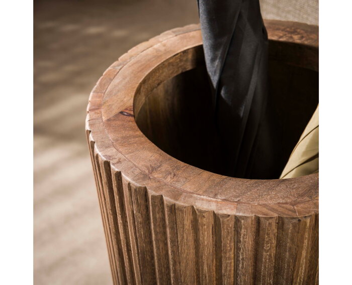 Paraplubak Wave flared - Massief mango zand