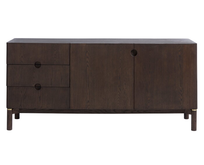 Dressoir Arun eiken 160 cm - Espresso bruin