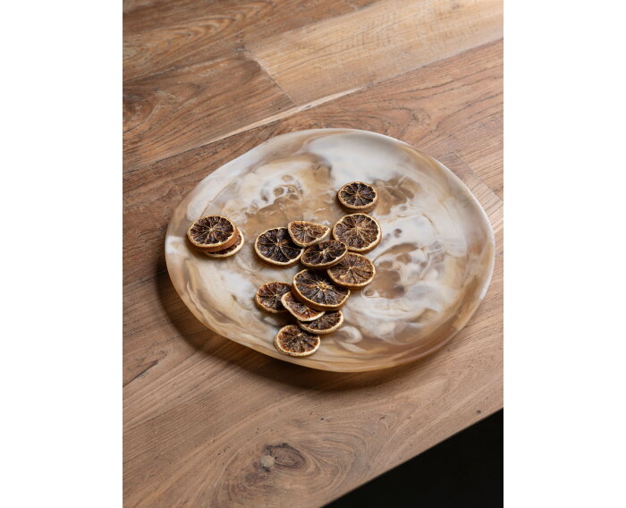 schaal Michelangelo bruin/wit