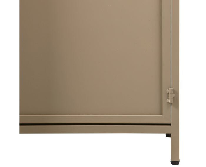 EXHIBIT VITRINEKAST METAAL KHAKI - BePureHome