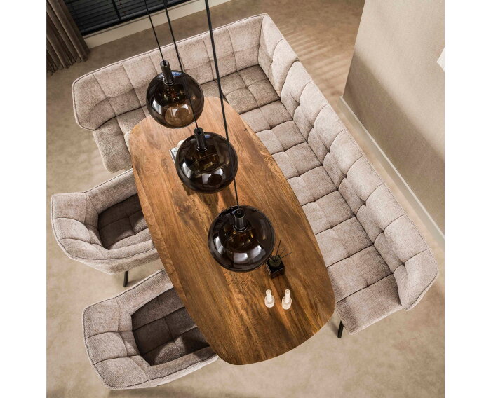 Eettafel Wave Centro 180 - Massief mango zand