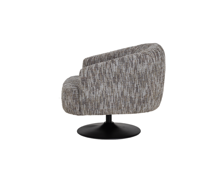 Barga Fauteuil - fabric TED 8 white-grey (draaibaar)