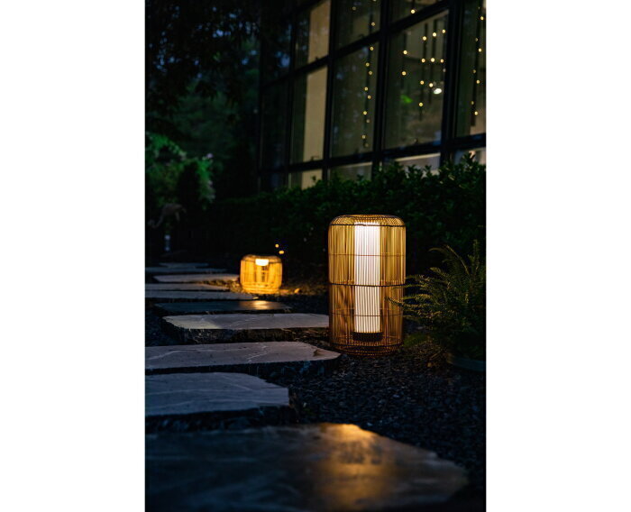 Sens-Line - Buitenlamp Milou 55cm - Solar & USB - Tuinlamp - Rotan
