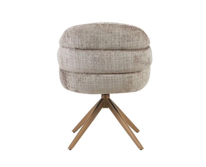 Eetkamerstoel Bella | Clay | Poot Bronze | Met armleuning