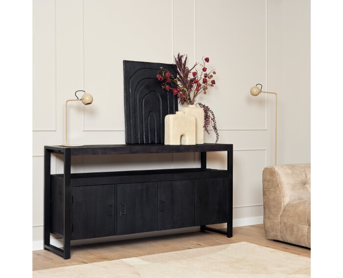 Dressoir Boaz Black | 175 cm