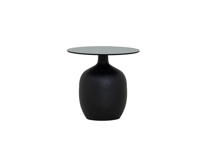 Vigo sidetable 45x45x41 fixed black glass