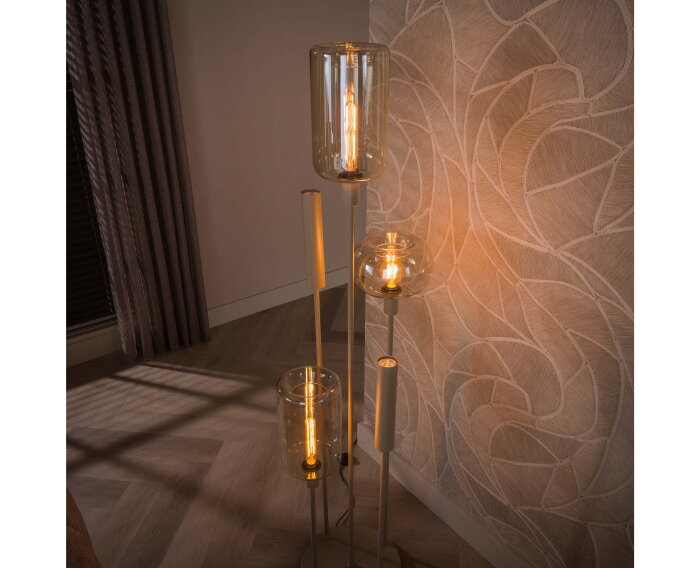 Vloerlamp Serene getrapt 2+3L - Beige