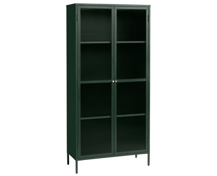 Vitrinekast Bronco metaal 190 cm - Groen