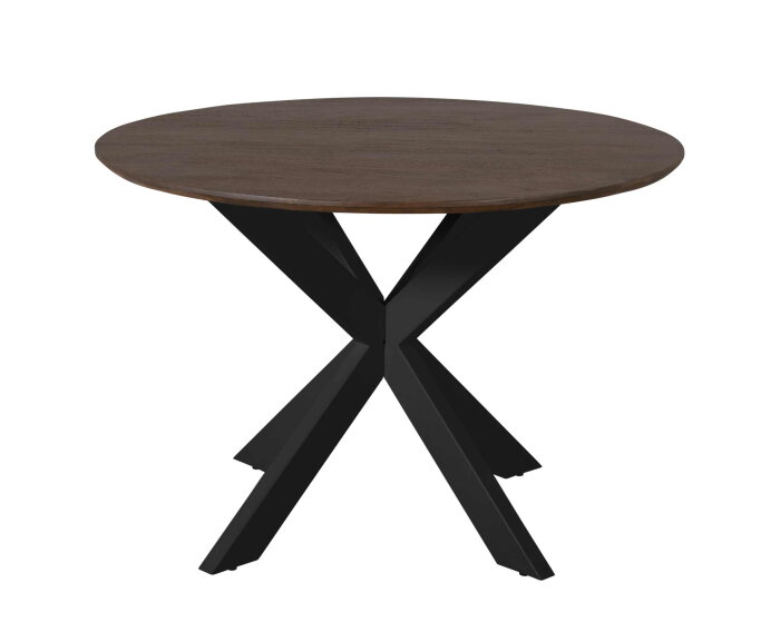 Eettafel Madison Brown | 110 cm | Poot Black