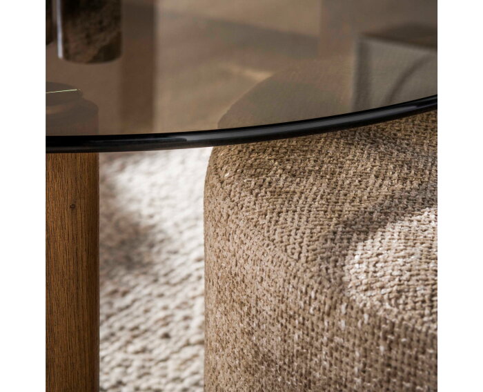 Salontafel Tinto pouf set/2 - Brons glas